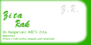 zita rak business card